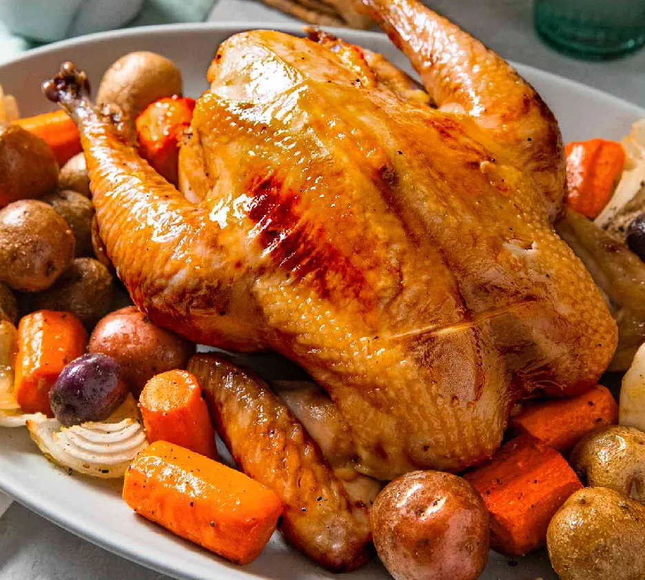 Roast chicken and mash